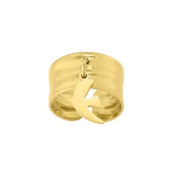 Bague Samoa acier doré or