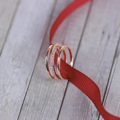 Bague Tali dorée rose