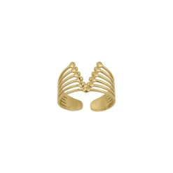 Bague Valéria acier doré or