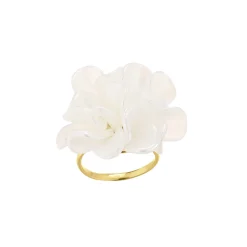 Bague Victorine acier doré or