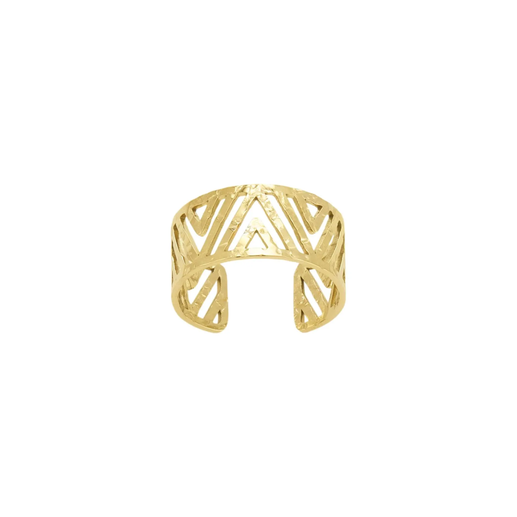 Bague Vilnius acier doré or