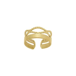 Bague Véronika acier doré or