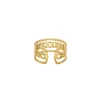 Bague Yka acier doré or