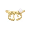Bague Zébulon acier doré or
