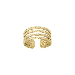 Bague Zéfir acier doré or