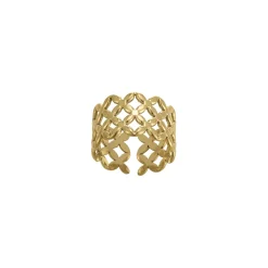 Bague Zoé acier doré or