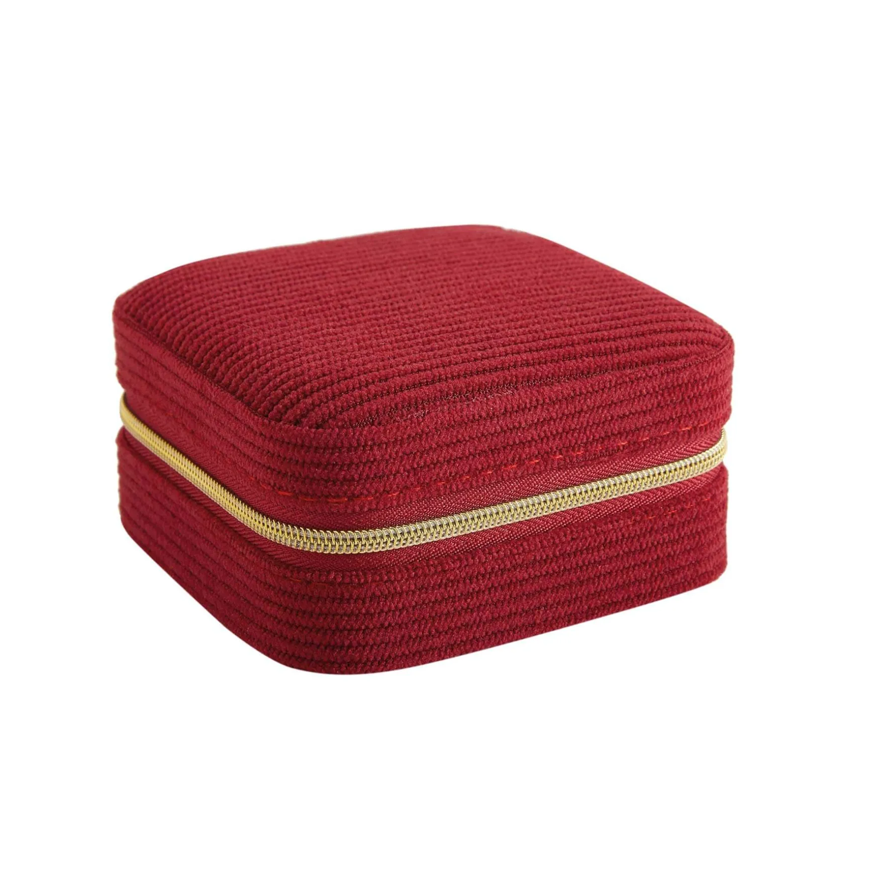 Boite à Bijoux velours bordeaux 10cmx10cm