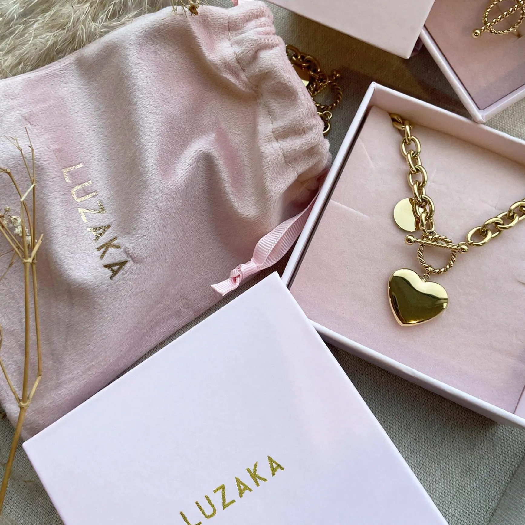 Boite cadeau rose pour bague, Charm...