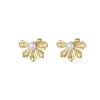 Boucles Amélie acier doré or et nacre