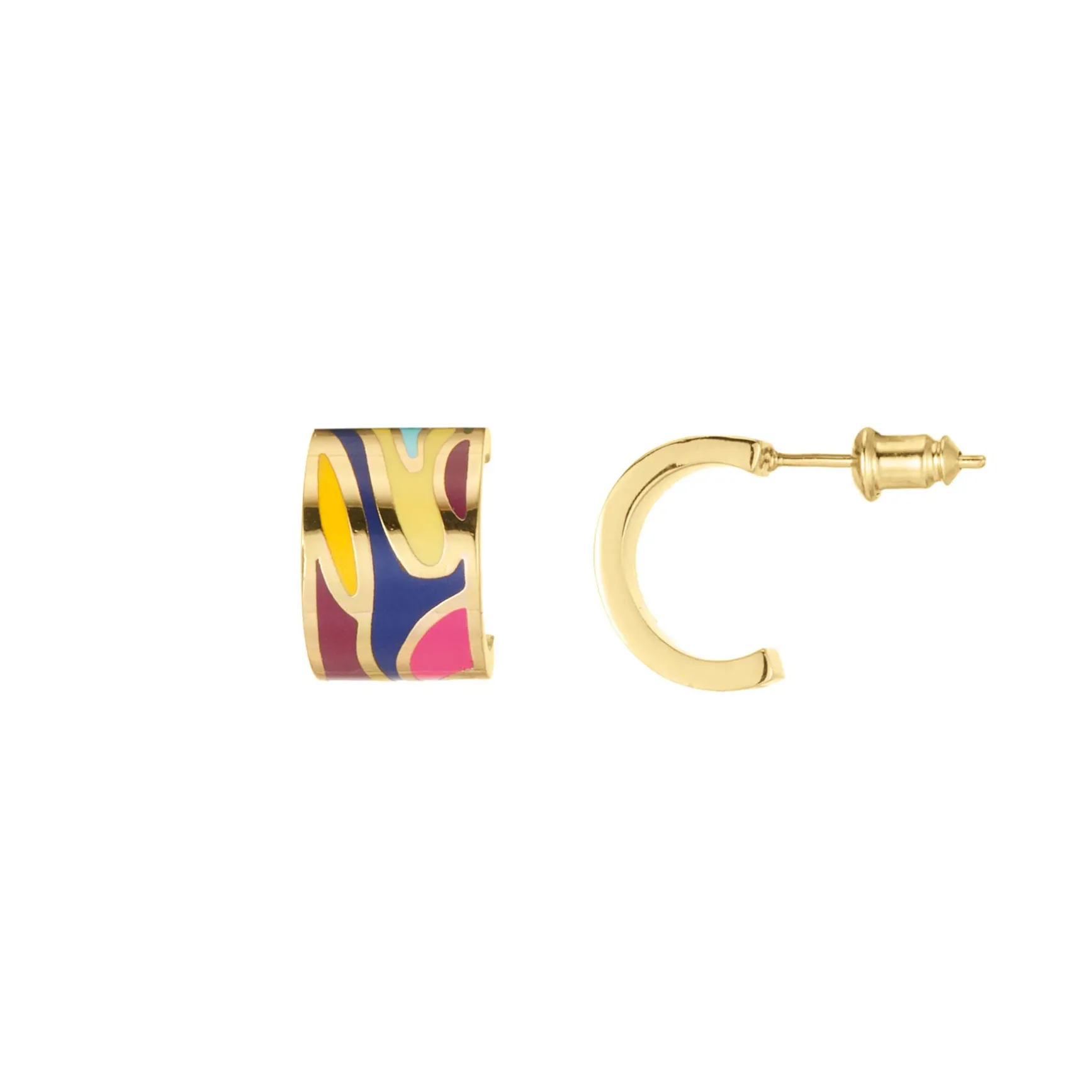 Boucles Art H1 acier doré or