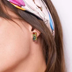 Boucles Artiste multicolores acier doré or