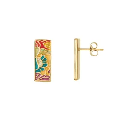 Boucles Artiste multicolores acier doré or