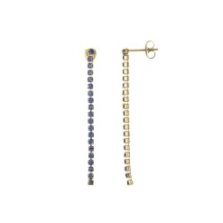 Boucles Avenue strass bleus