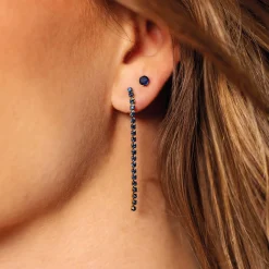 Boucles Avenue strass bleus