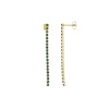Boucles Avenue strass verts