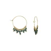 Boucles Bohème cristal vert