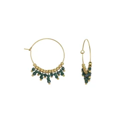 Boucles Bohème cristal vert