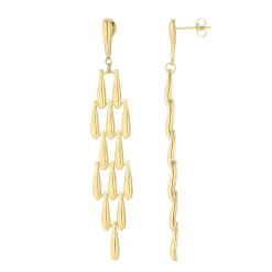 Boucles Calliope acier doré or