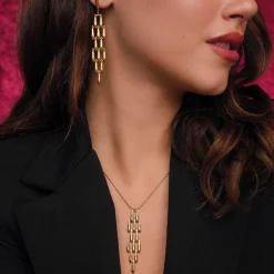Boucles Calliope acier doré or