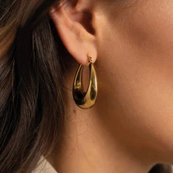 Boucles Capri acier doré or