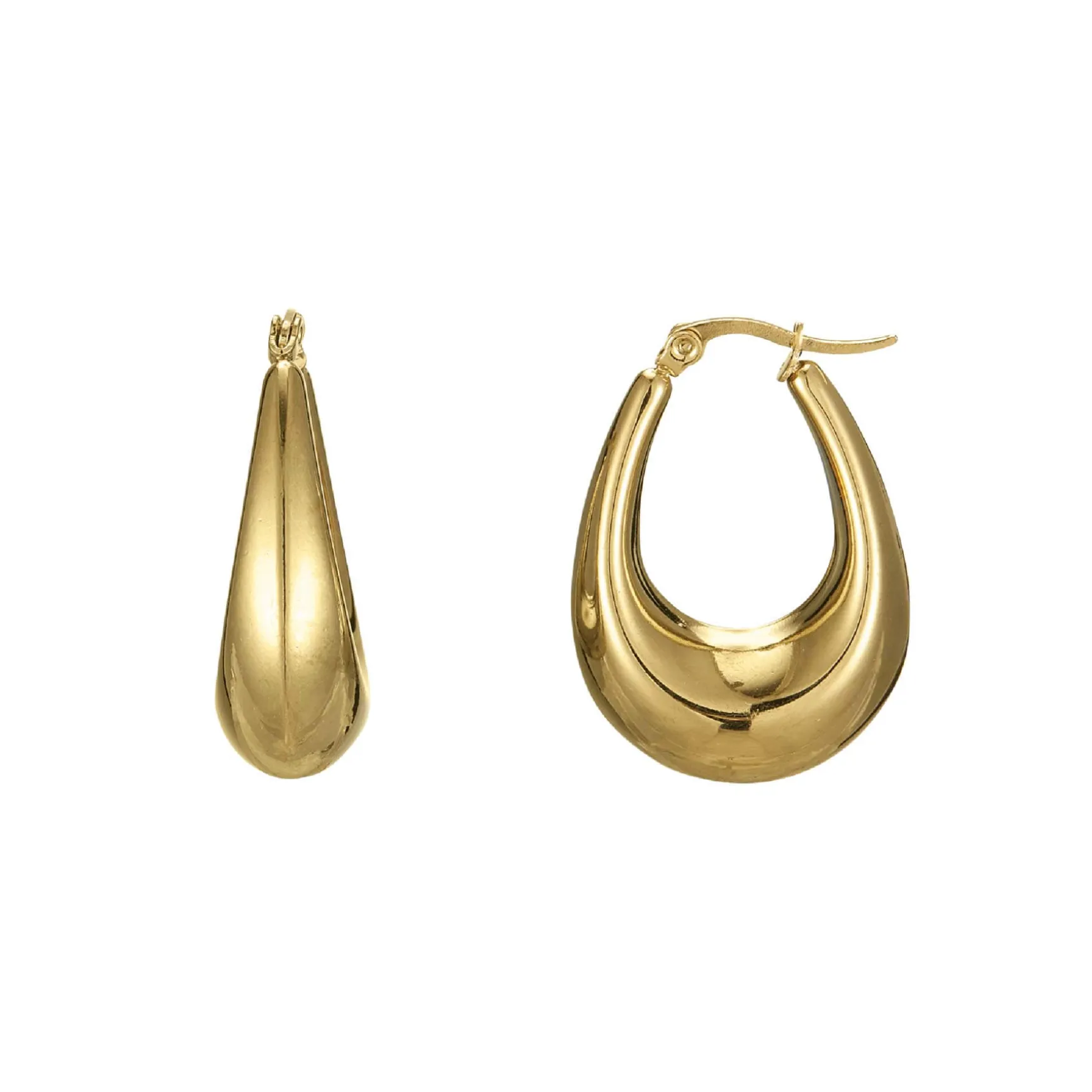 Boucles Capri acier doré or