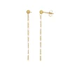 Boucles chaines perles blanche