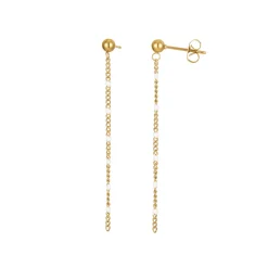 Boucles chaines perles blanche