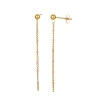 Boucles chaines perles roses