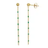 Boucles chaines perles vertes