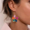 Boucles Charlène acier doré or