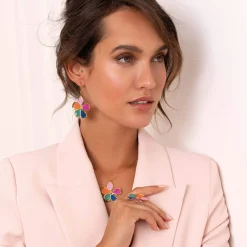 Boucles Charlène acier doré or