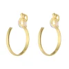 Boucles clip Alex acier doré or