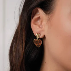 Boucles clip Brenda acier doré or