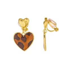 Boucles clip Brenda acier doré or