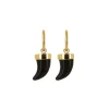 Boucles Corne acier doré or