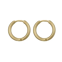Boucles créoles acier doré or Luza Charms