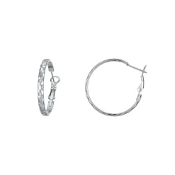 Boucles Créoles Madrid acier argenté