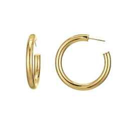 Boucles Créoles rondes acier doré or