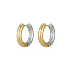 Boucles Créoles Telma acier argenté et doré or