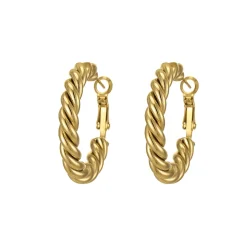 Boucles créoles torsadées