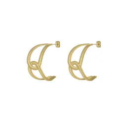 Boucles Dénitsa acier doré or