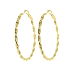 Boucles d'oreilles Aina acier doré or