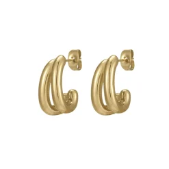 Boucles Doriane acier doré or