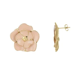 Boucles Eden roses acier doré or