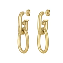 Boucles Edwige acier doré or