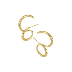 Boucles Elipse acier doré or