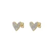 Boucles Emmy acier doré or strass