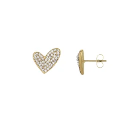 Boucles Emmy acier doré or strass