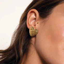 Boucles Epora acier doré or