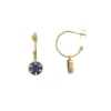 Boucles Etoiles Lapis Lazuli acier doré or